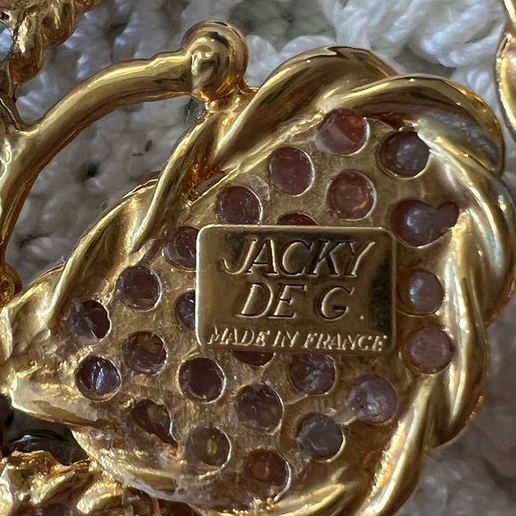 Vintage Rare Jacky De G Paris Runway Butterfly clip Earrings, HUGE OOAK - Picture 6 of 11